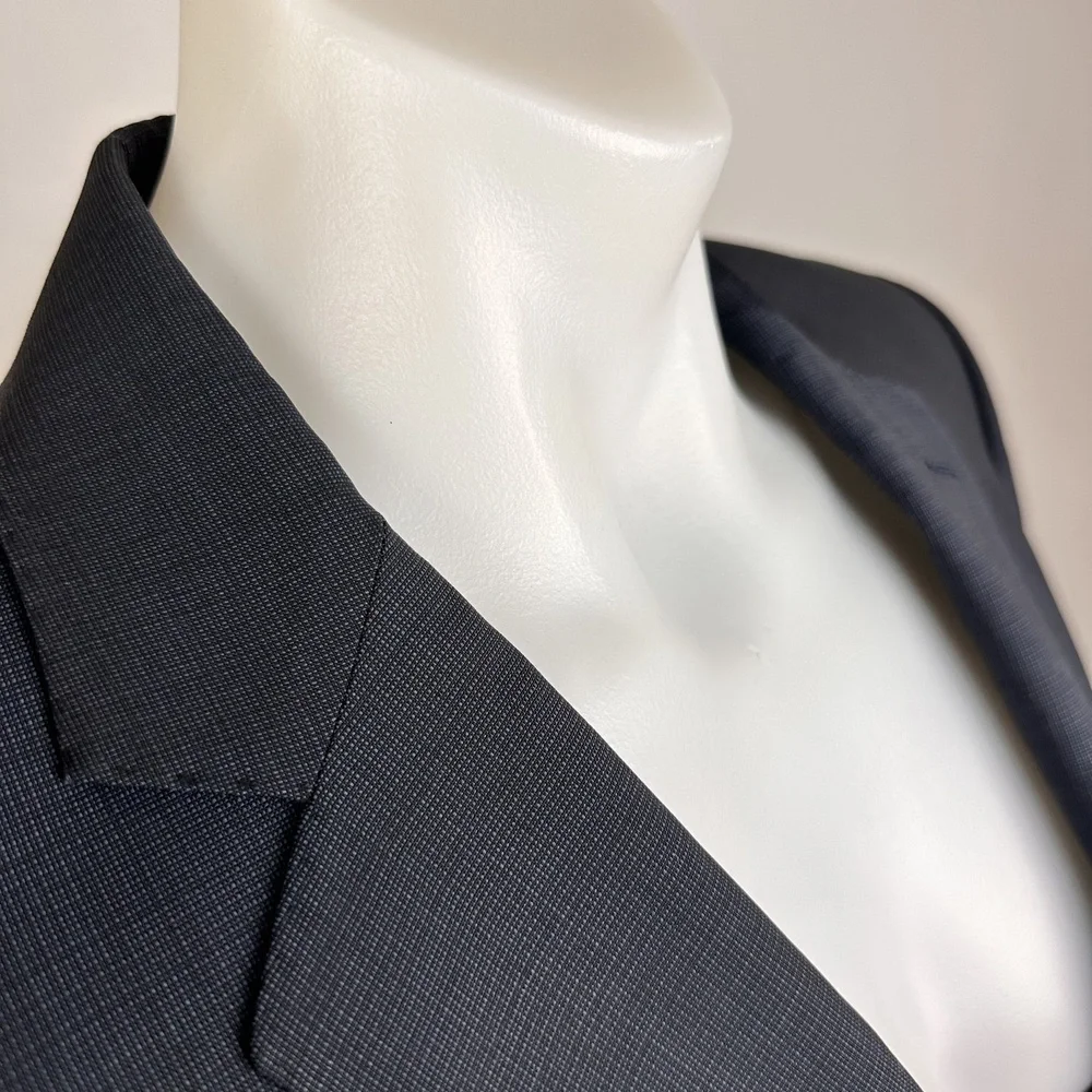 Zignone Slate Gray Textured Wool Sport Jacket Size 38R